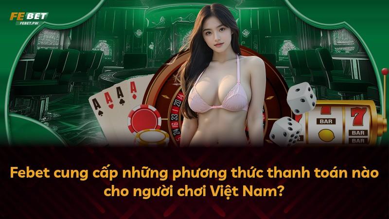 Febet cung cấp những phương thức thanh toán nào cho người chơi Việt Nam?