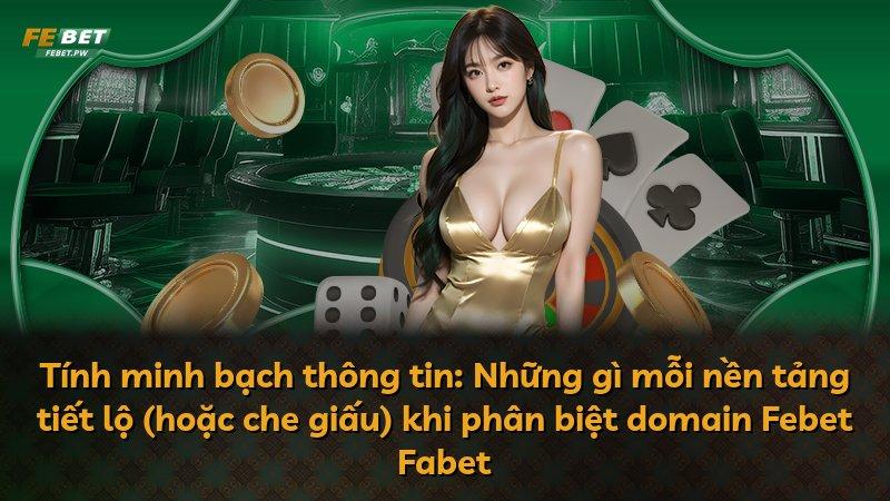 Tính minh bạch thông tin: Những gì mỗi nền tảng tiết lộ (hoặc che giấu) khi phân biệt domain Febet Fabet